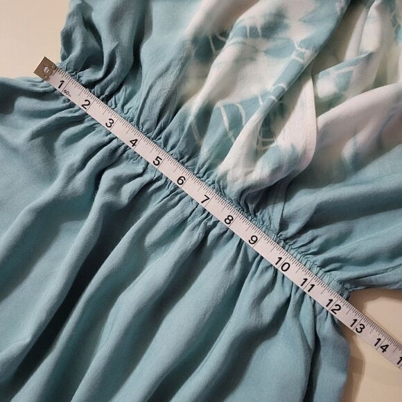 Promesa Women's Teal Surplice Romper - Picture 4 of 13